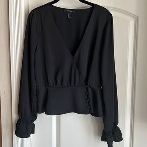NWT Black Blouse. Size Large